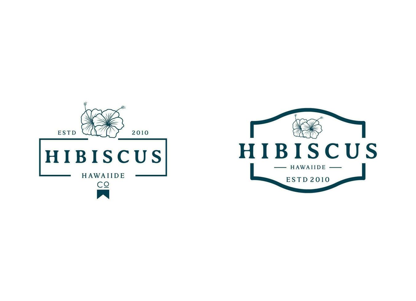 hibiscus bloem fabriek logo. vector