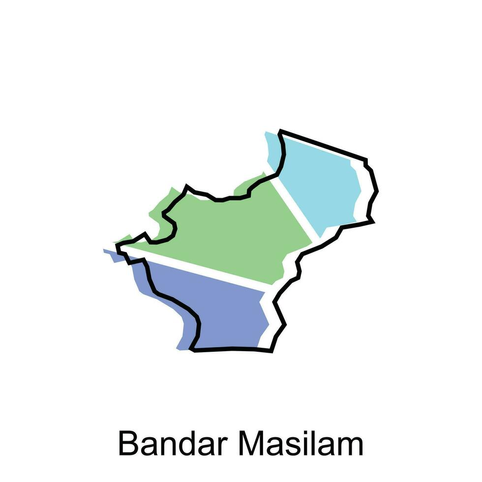 kaart stad van bandar masilam illustratie ontwerp, wereld kaart Internationale vector sjabloon, geschikt voor uw bedrijf