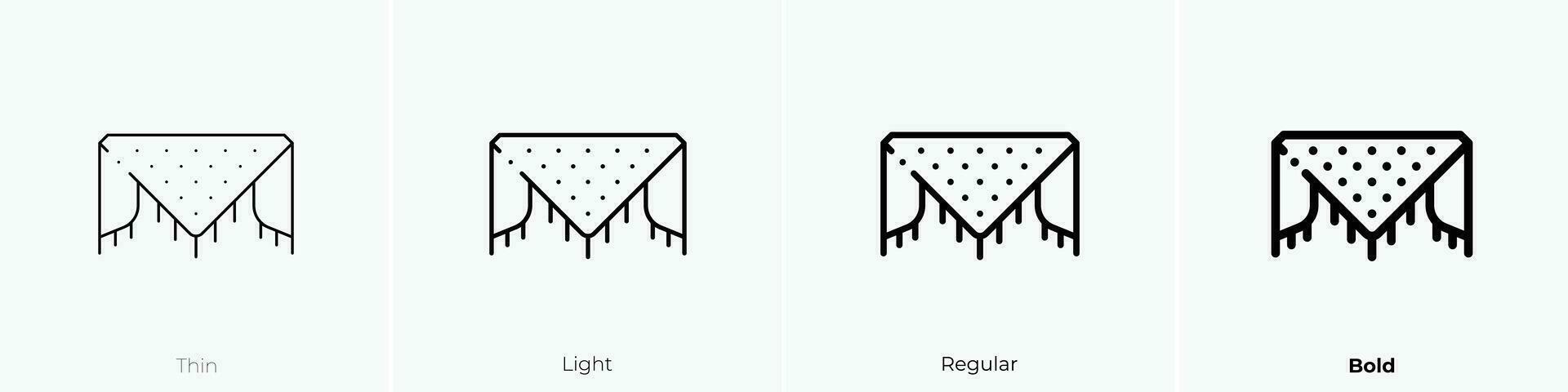 sjaal icoon. dun, licht, regelmatig en stoutmoedig stijl ontwerp geïsoleerd Aan wit achtergrond vector