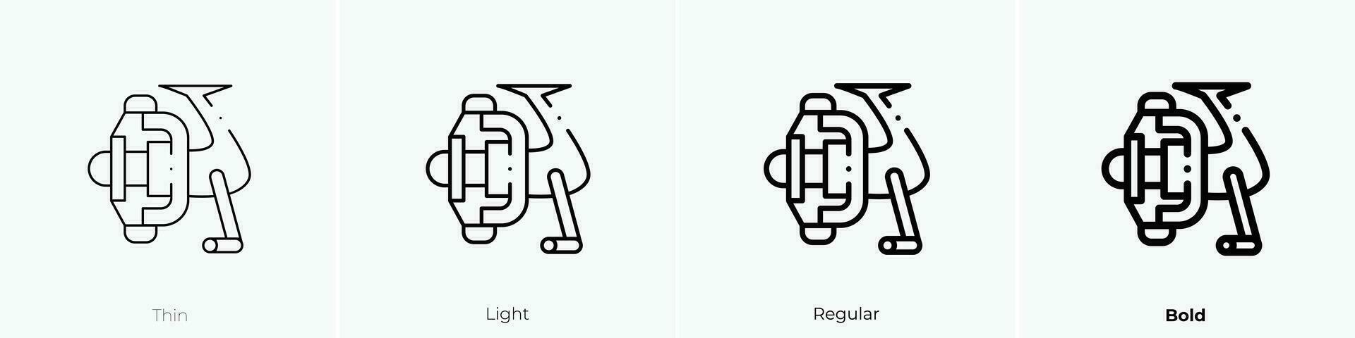 haspels icoon. dun, licht, regelmatig en stoutmoedig stijl ontwerp geïsoleerd Aan wit achtergrond vector