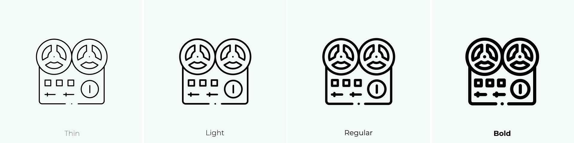 opname icoon. dun, licht, regelmatig en stoutmoedig stijl ontwerp geïsoleerd Aan wit achtergrond vector