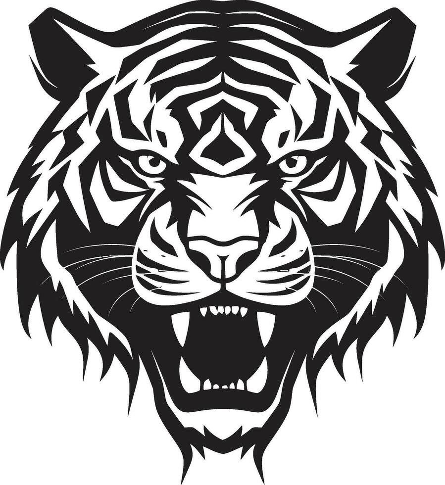 hedendaags tijger vector artistiek elegantie meetkundig tijger hoofd vector kunst