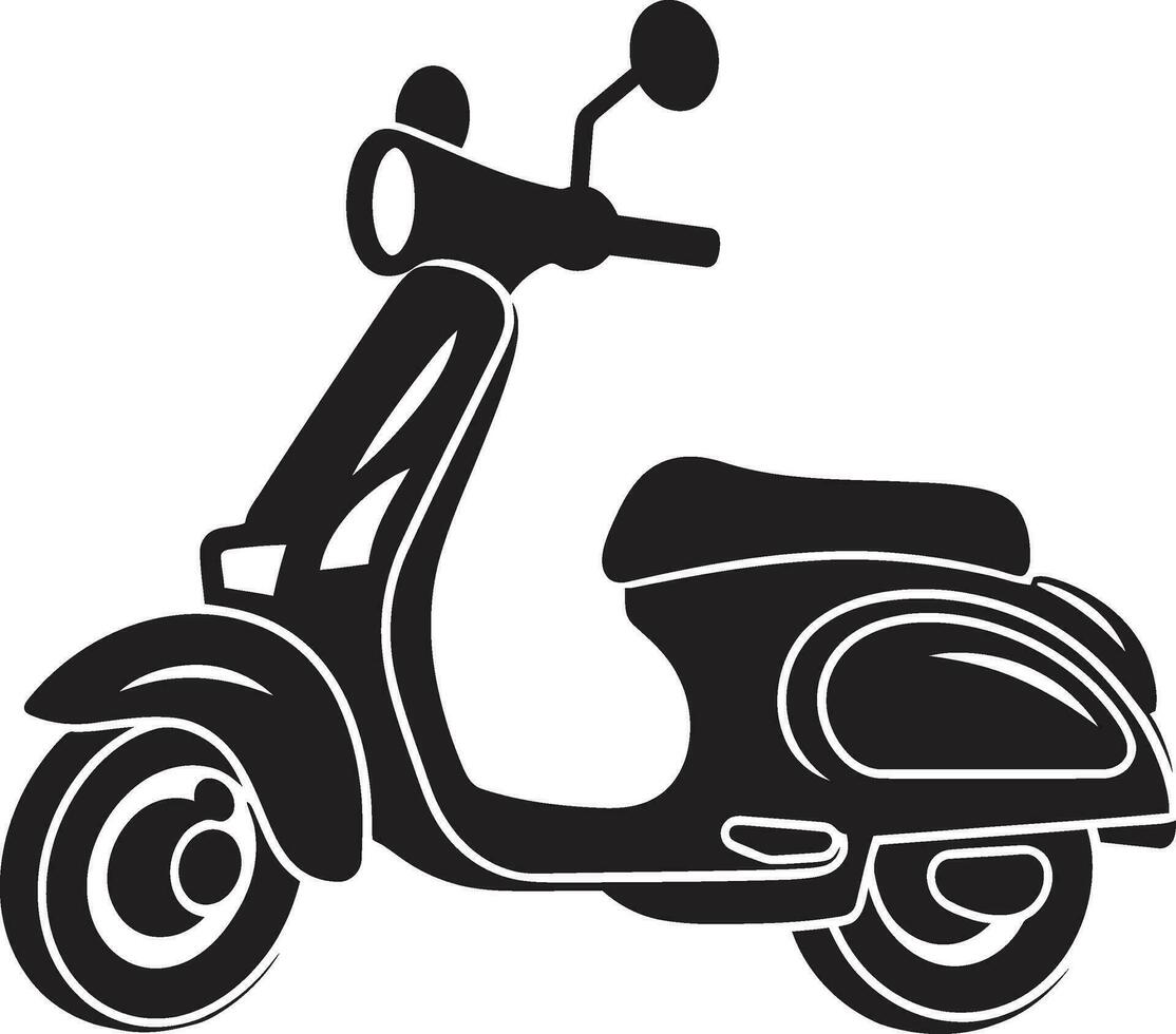 wijnoogst scooter artwork in vector retro scooter ontwerp elementen