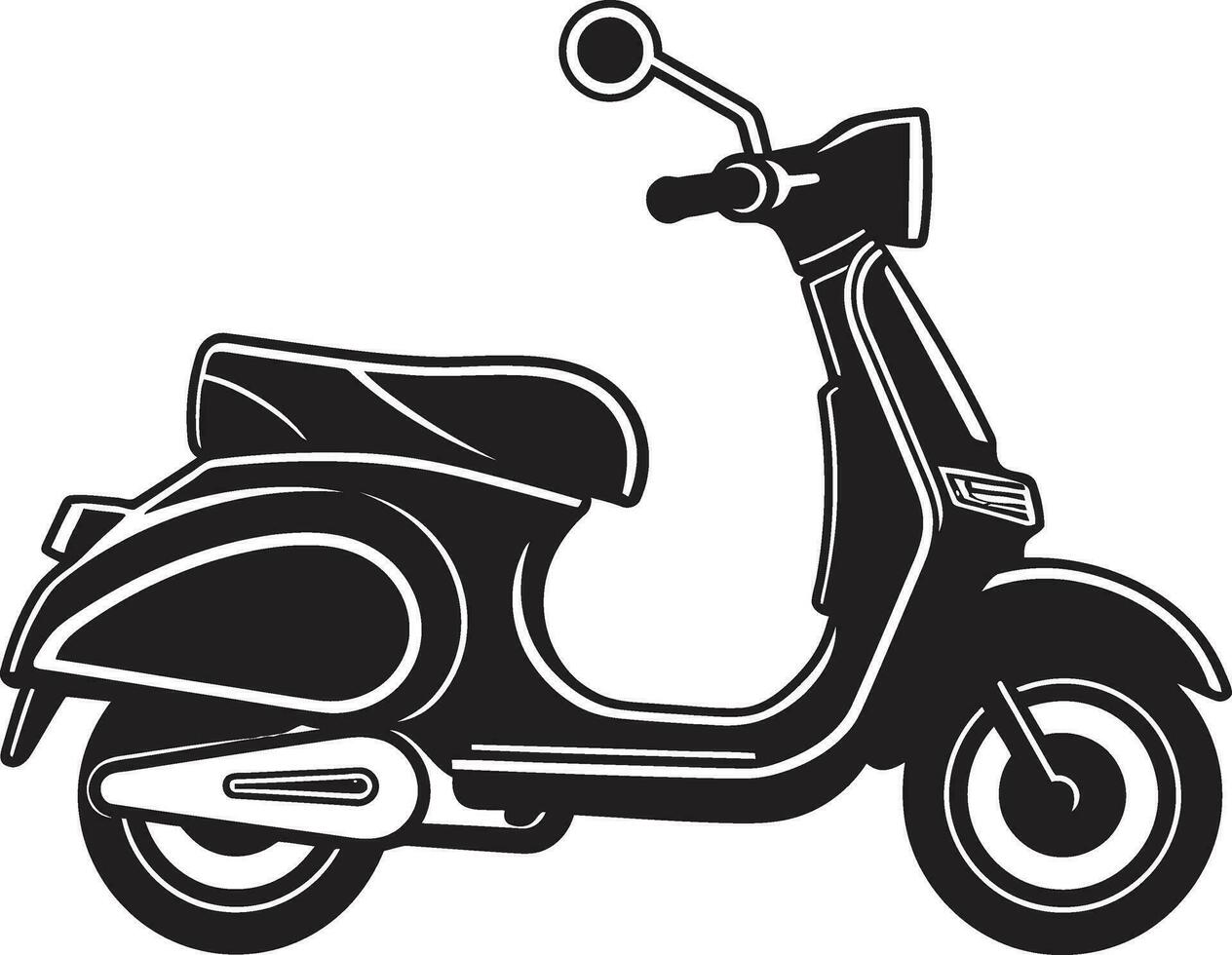scooter ras begin lijn illustratie scooter verhuur onderhoud logo vector