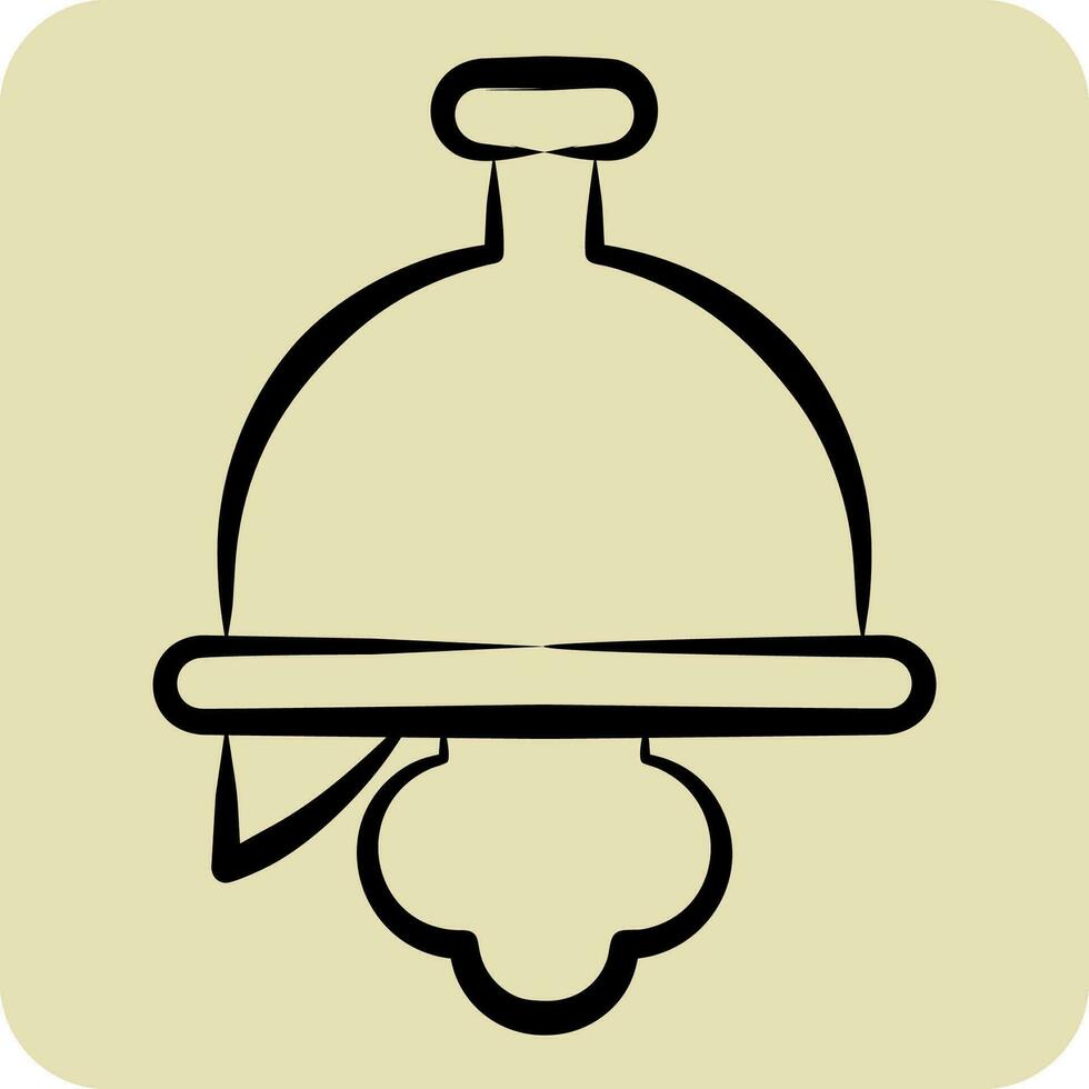 icoon helm. verwant naar keltisch symbool. hand- getrokken stijl. gemakkelijk ontwerp bewerkbaar. gemakkelijk illustratie vector