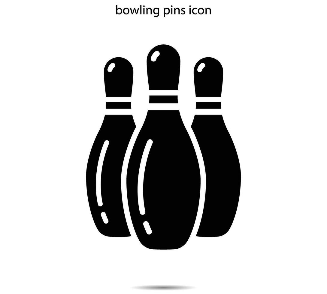 bowling pinnen icoon vector