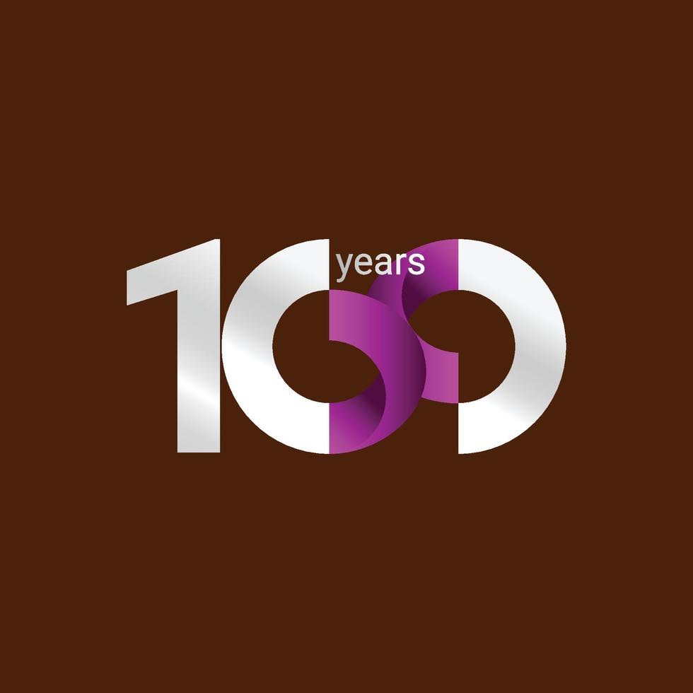 100 jaar verjaardag viering vector sjabloon ontwerp illustratie