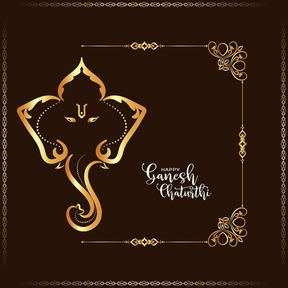 religieus gelukkig ganesh chaturthi Indisch festival viering kaart vector