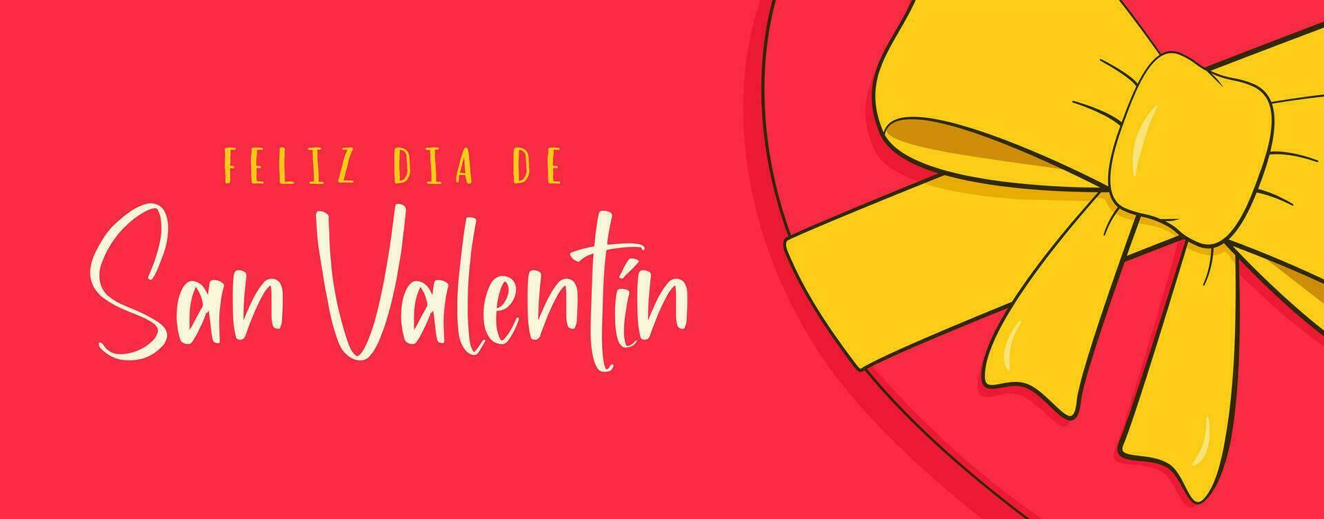 Valentijnsdag dag banier in Spaans vector