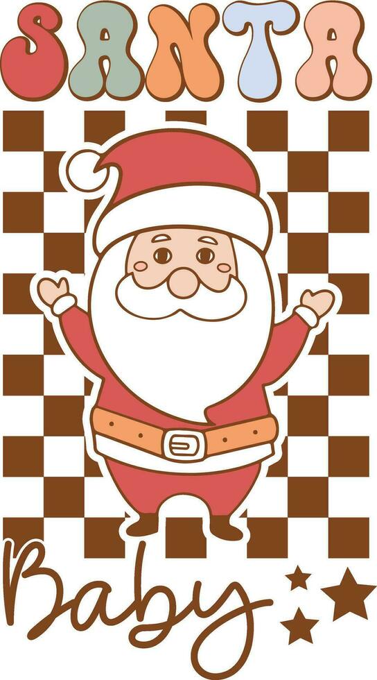 groovy Kerstmis ontwerp bundel vector