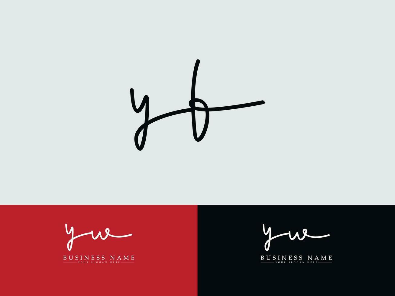 eerste yf handtekening brief logo, modern yf logo icoon vector kunst