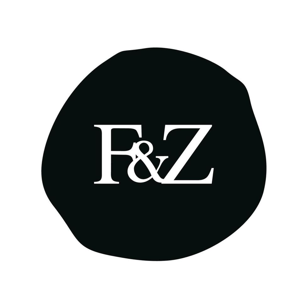 fz eerste logo brief borstel monogram bedrijf vector