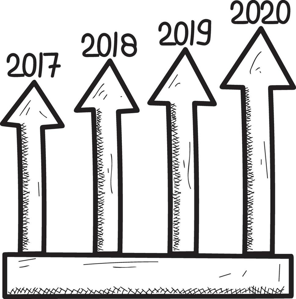 groei bedrijf icoon symbool vector afbeelding. illustratie van de vooruitgang schets infographic strategie ontwikkeling ontwerp beeld