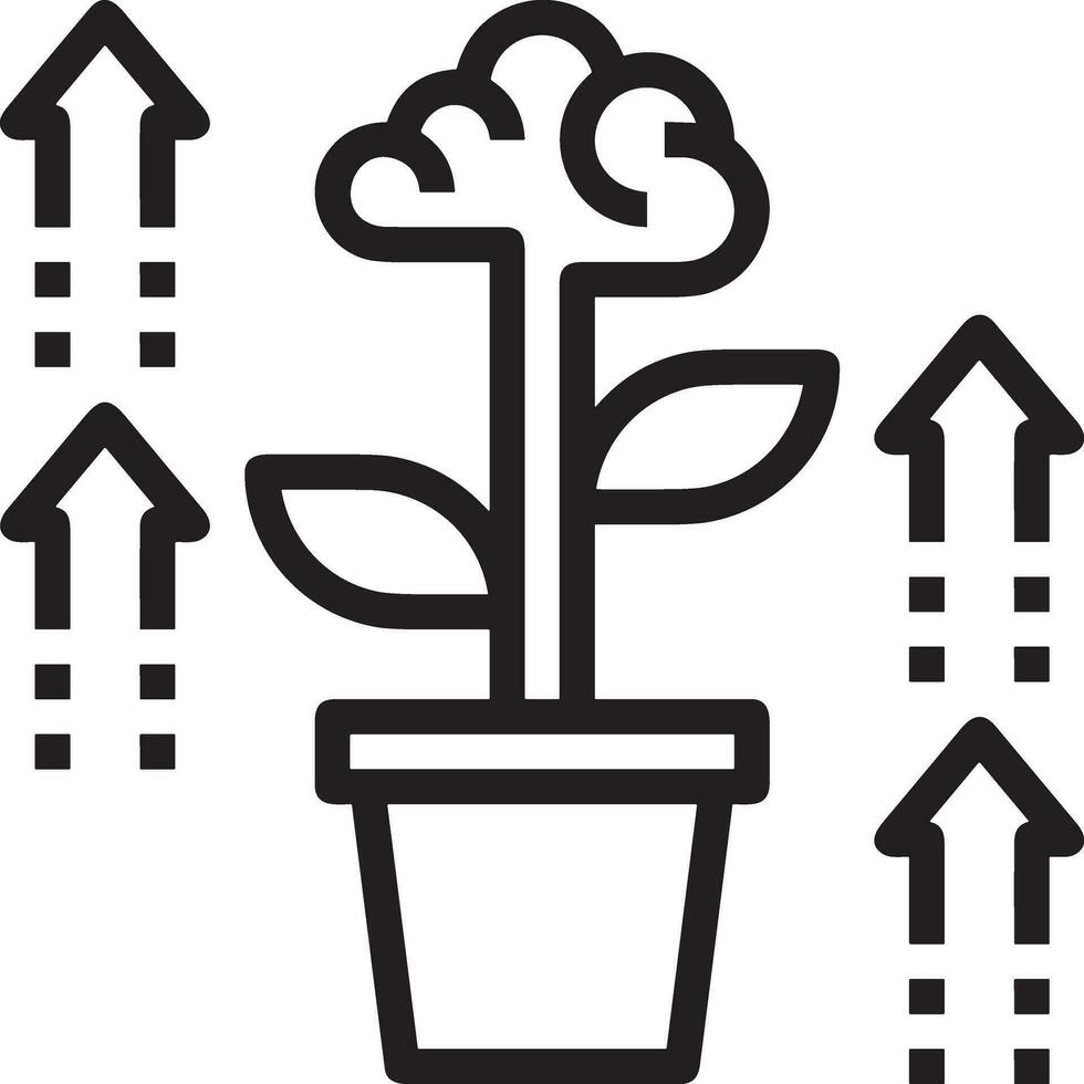 groei bedrijf icoon symbool vector afbeelding. illustratie van de vooruitgang schets infographic strategie ontwikkeling ontwerp beeld