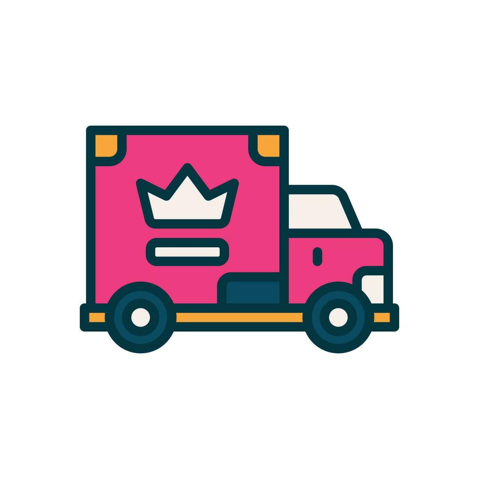 vrachtauto gevulde kleur icoon. vector icoon voor uw website, mobiel, presentatie, en logo ontwerp.