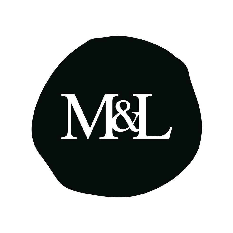 ml eerste logo brief borstel monogram bedrijf vector