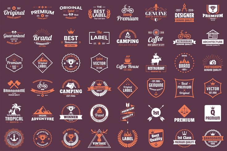 Vintage Retro Vector Logo voor banner