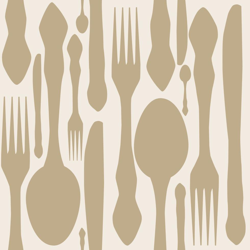 naadloos patroon met vorken, lepels en messen. vectorillustratie vector