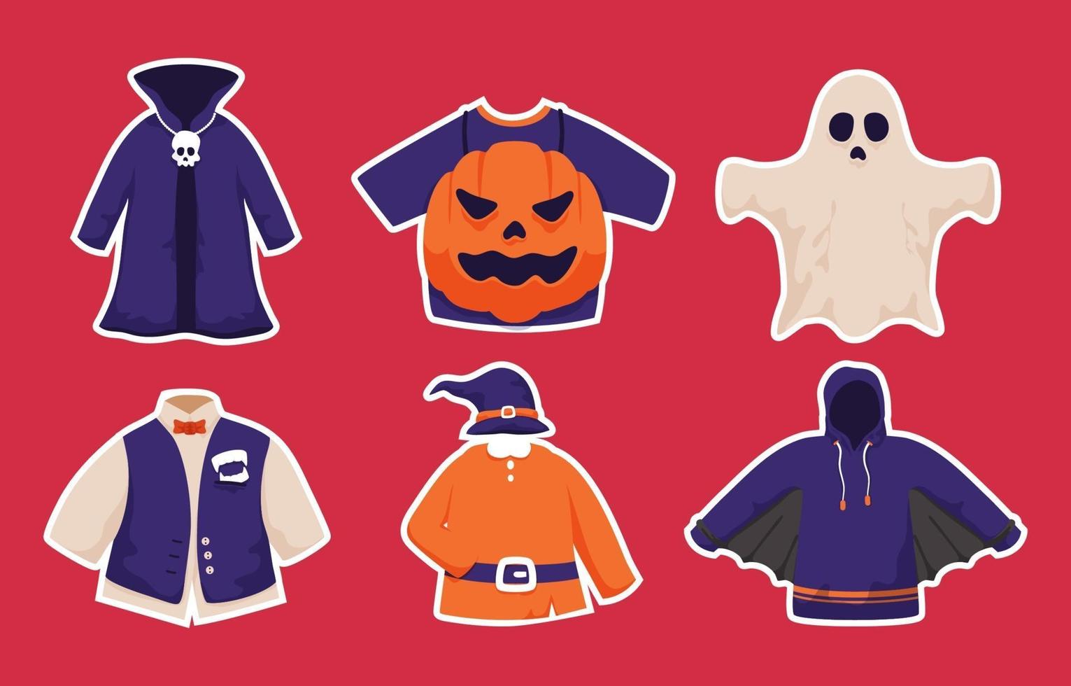 halloween festival kostuum sticker vector