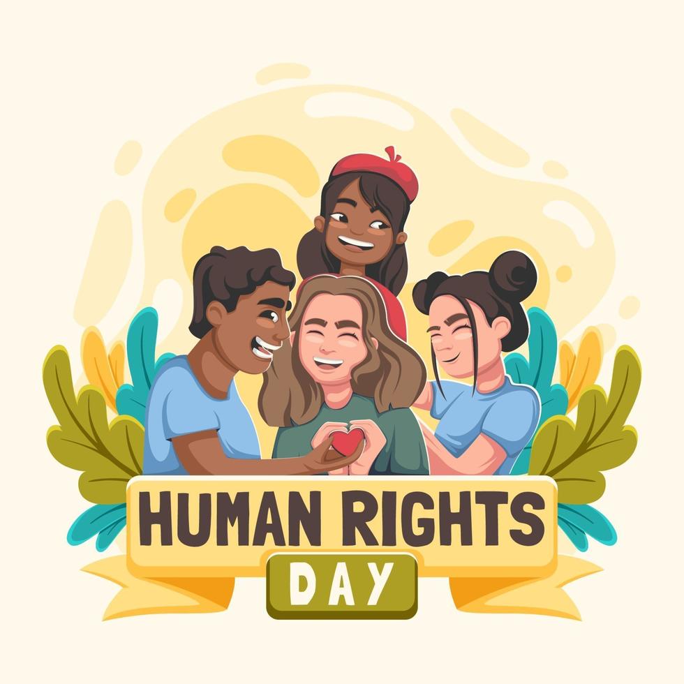 mensenrechten dag vector
