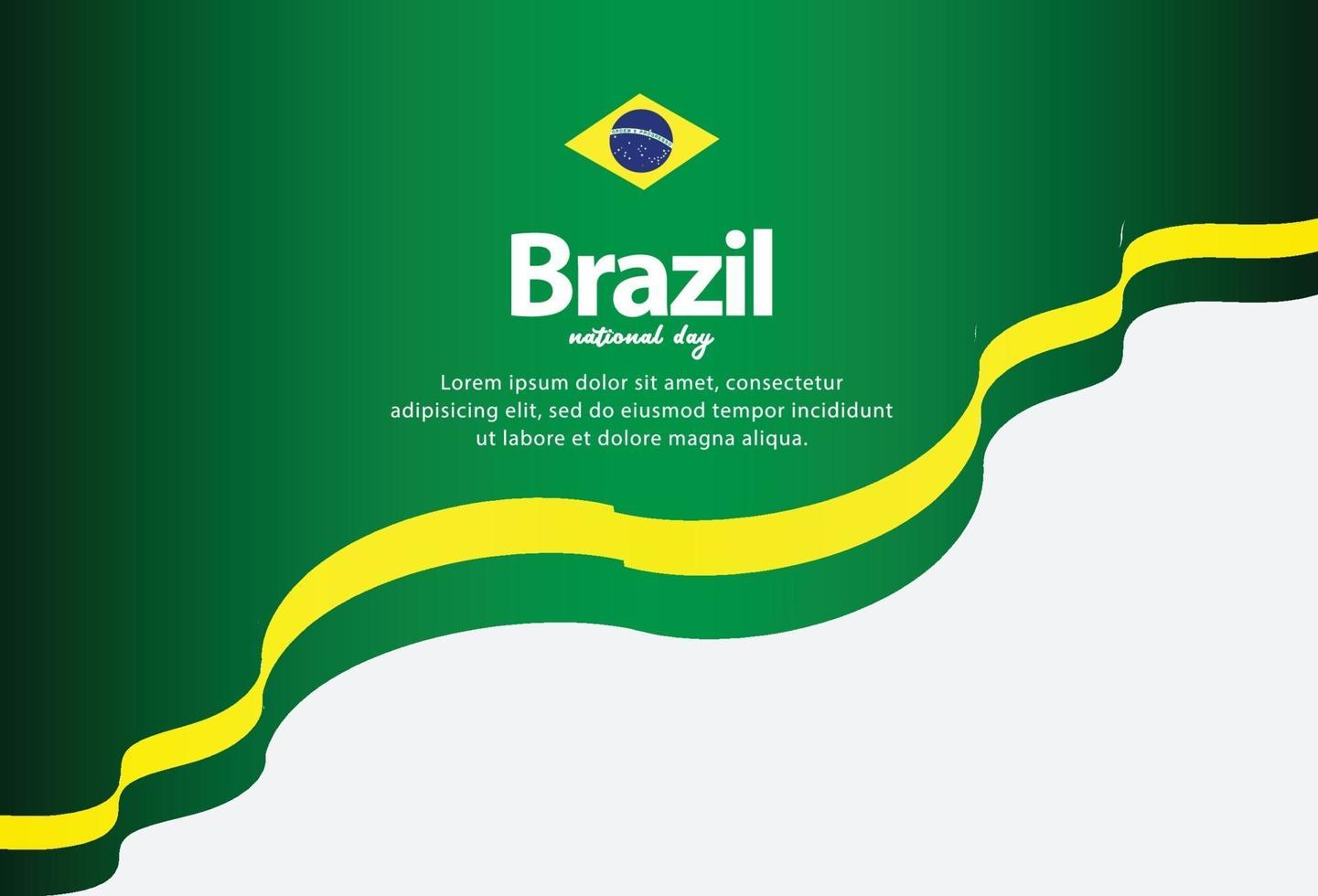 braziliaanse onafhankelijkheidsdag. vrijheid dag. vector illustratie