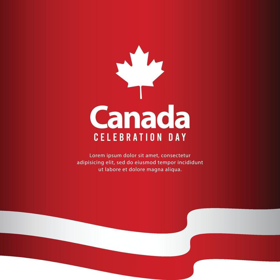 gelukkige onafhankelijkheidsdag van canada. vector illustratie