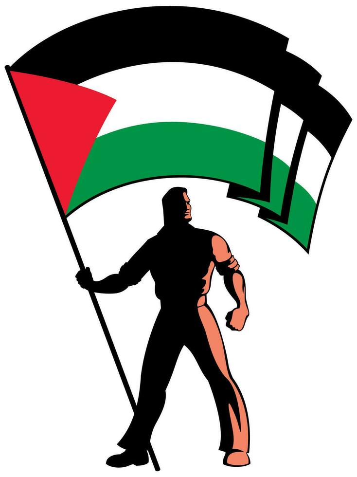 Palestina vlag toonder vector