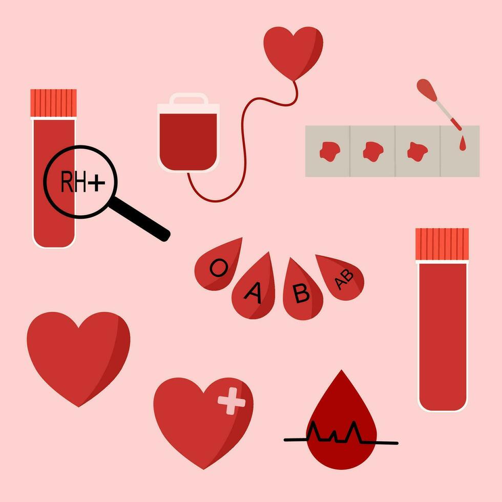 bloed bijdrage element illustratie. wereld bloed schenker dag. vector