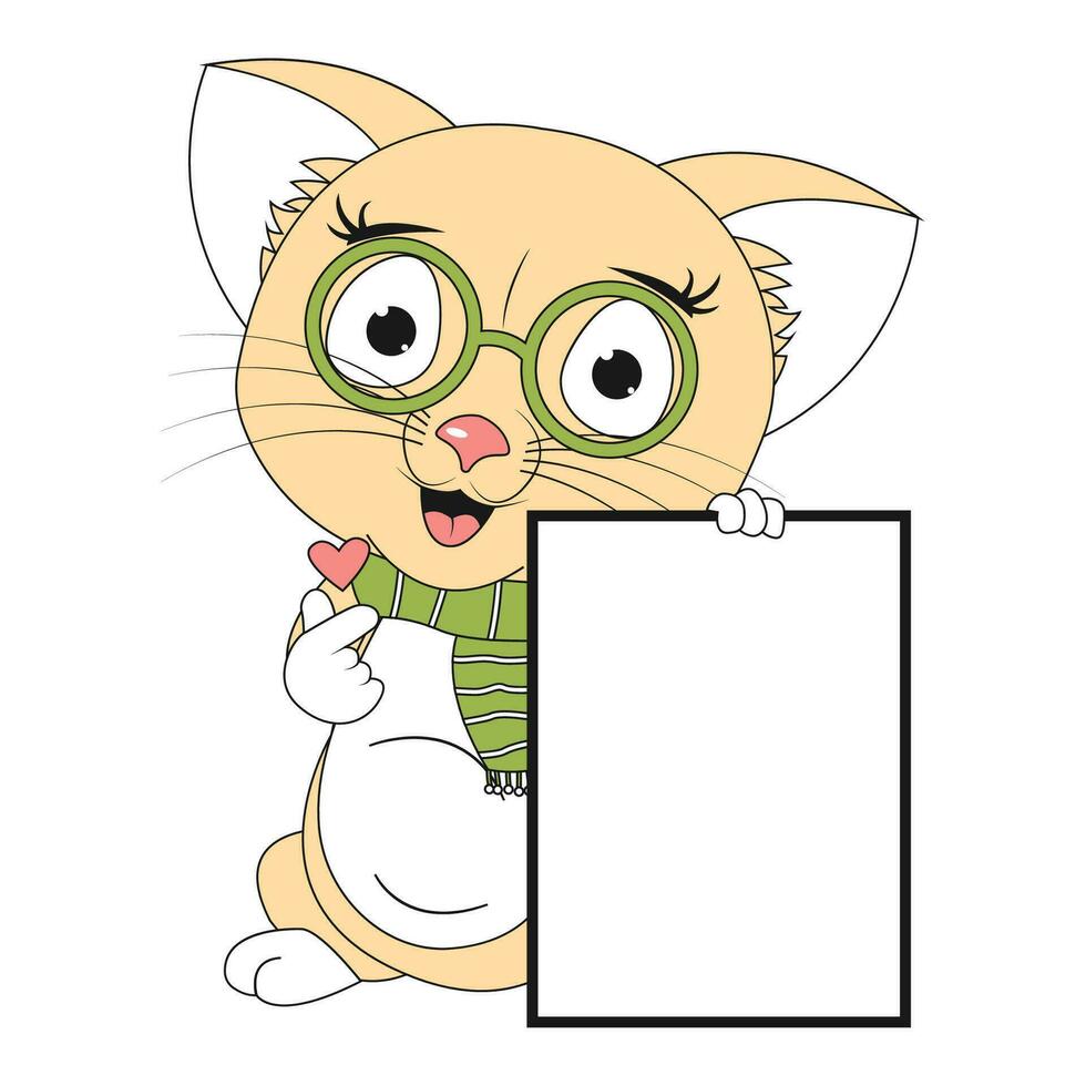 schattige kat dier cartoon illustratie vector