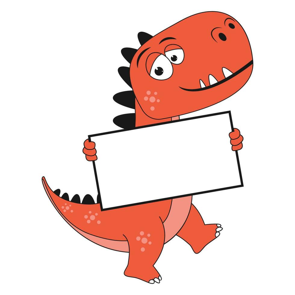 schattige dinosaurus dier cartoon illustratie vector