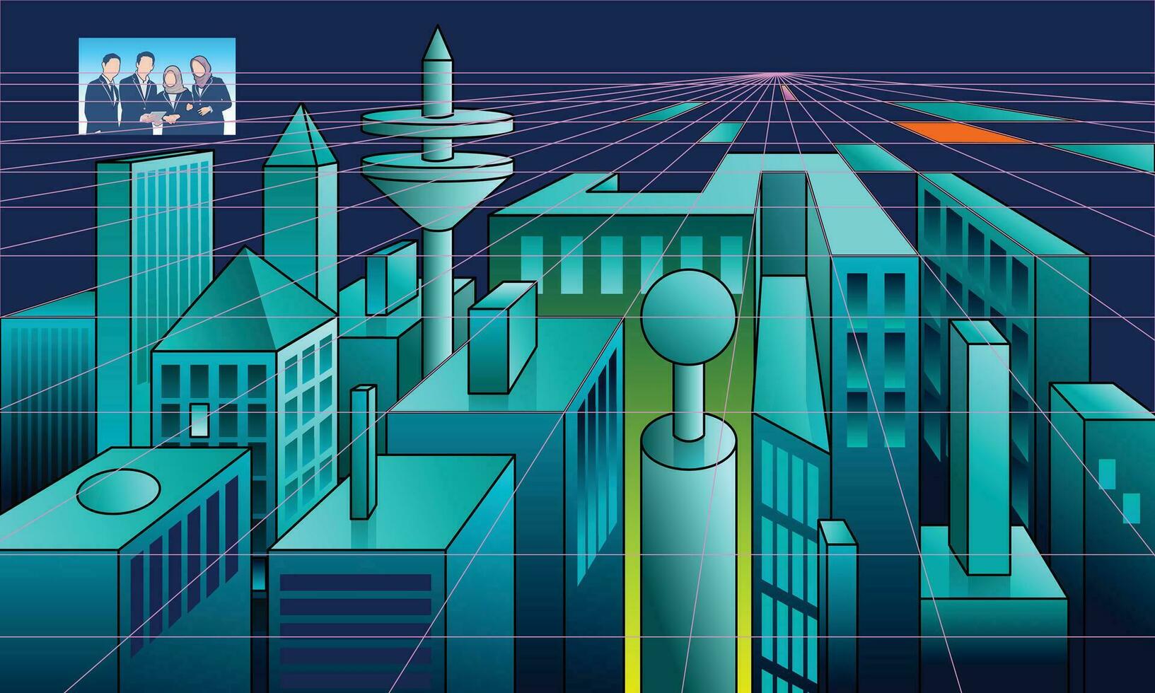 jong uitvoerend en kantoor gebouw vector voor achtergrond ontwerp.