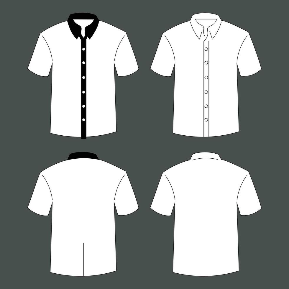 werk of school- uniform voorkant en terug visie vector illustratie