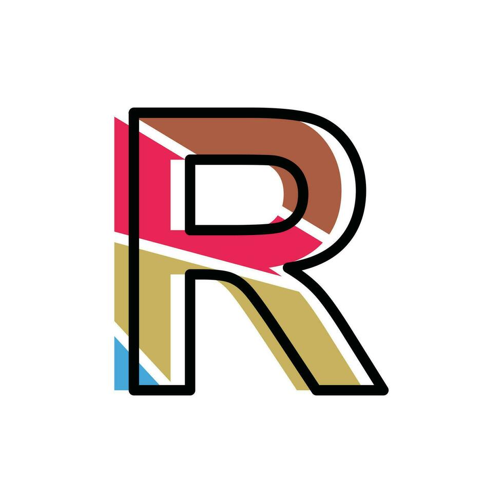 brief r modern logo ontwerp, abstract brieven logo monogram vector logo ontwerp sjabloon element bruikbaar voor uw bedrijf, ontwerp, en enz