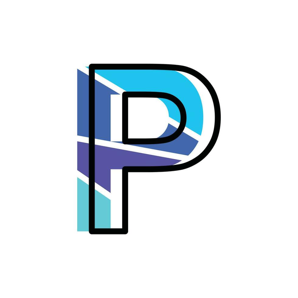 brief p modern logo ontwerp, abstract brieven logo monogram vector logo ontwerp sjabloon element bruikbaar voor uw bedrijf, ontwerp, en enz