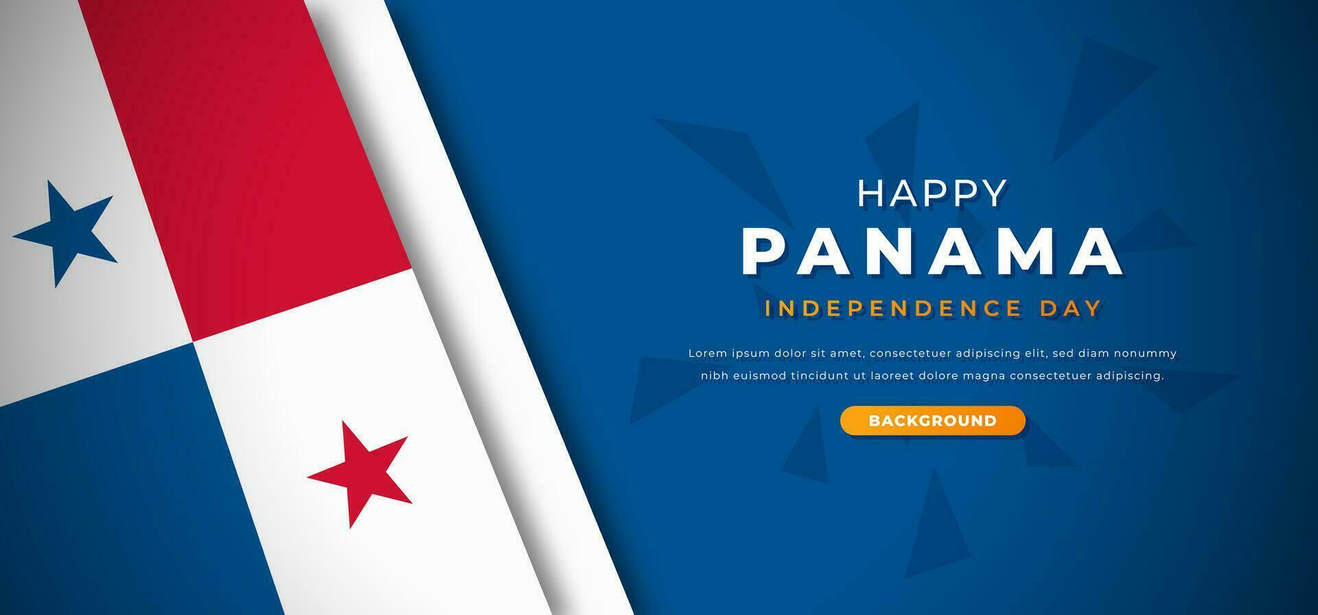 gelukkig Panama onafhankelijkheid dag ontwerp papier besnoeiing vormen achtergrond illustratie voor poster, banier, reclame, groet kaart vector