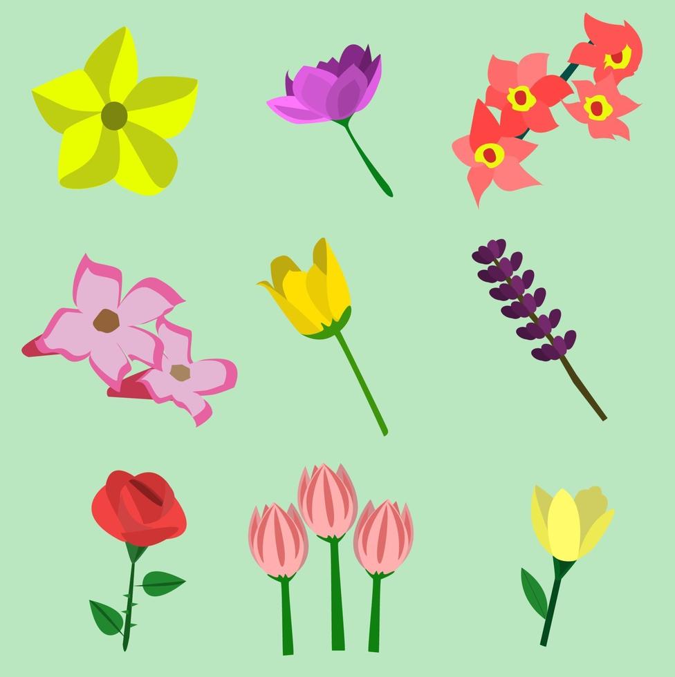 platte bloem. huwelijksconcept - bloemen. vector