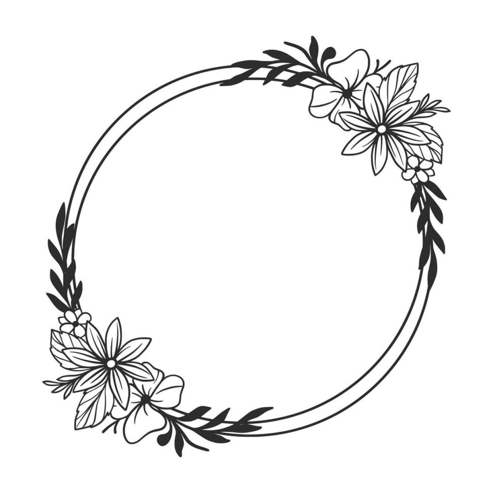 wilde bloemen clip art voor bruiloft uitnodiging vector