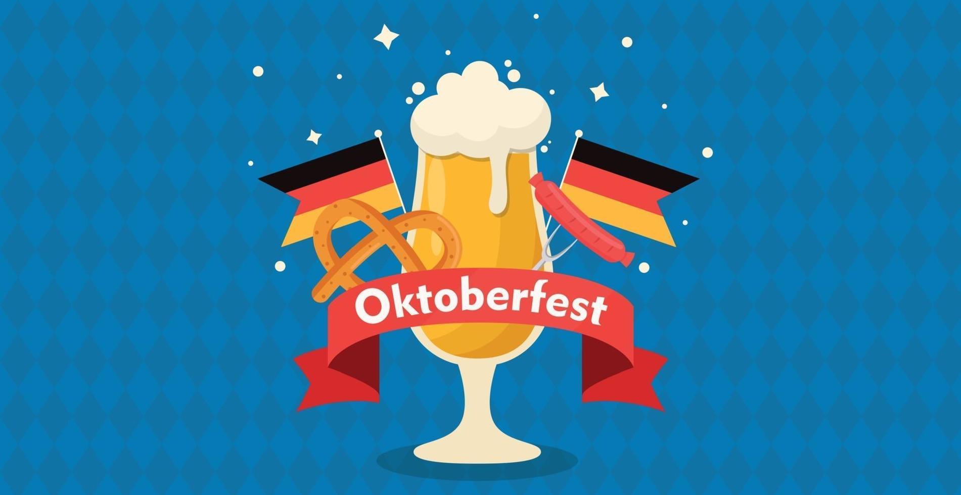 münchen internationaal bierfestival oktoberfest, reclameachtergrond vector