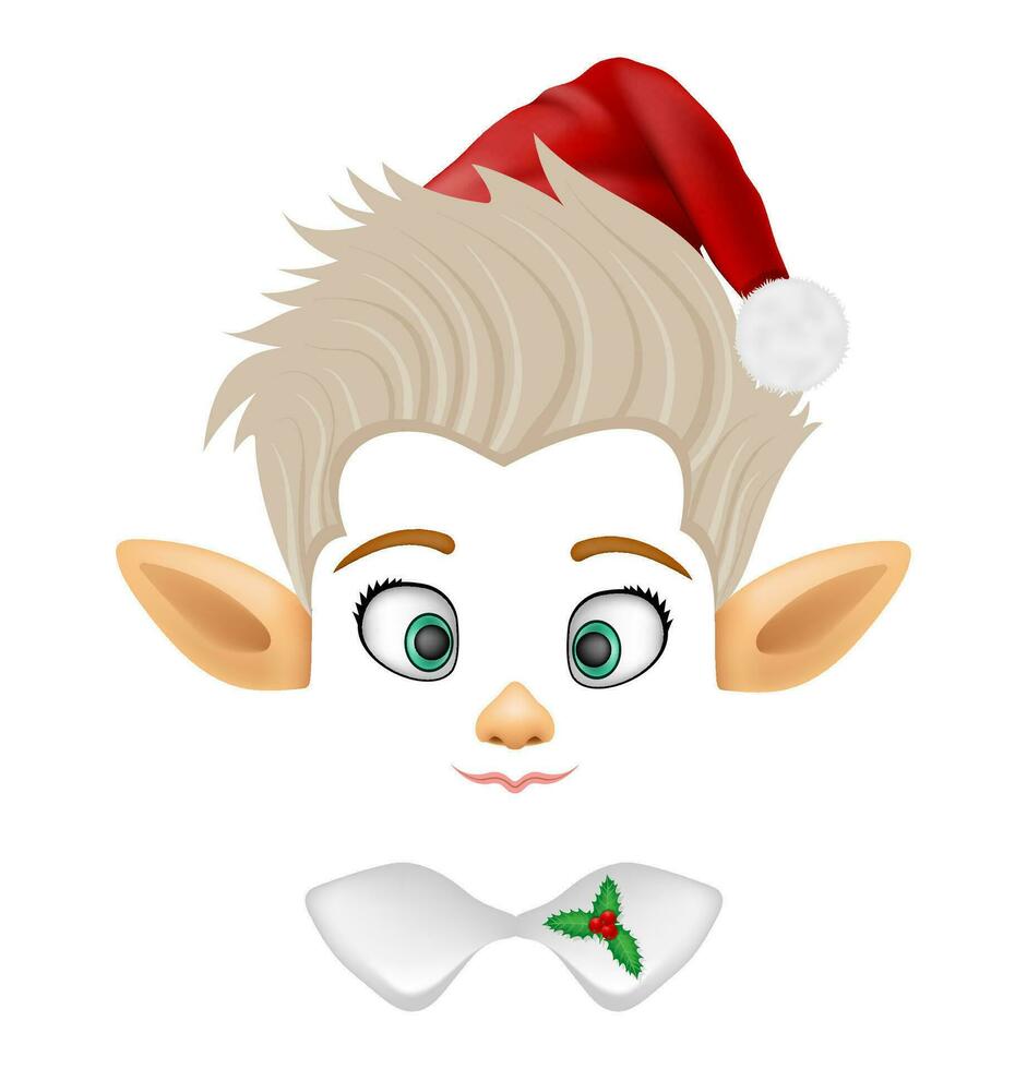 Kerstmis elf de kerstman claus helper vector illustratie geïsoleerd Aan wit achtergrond