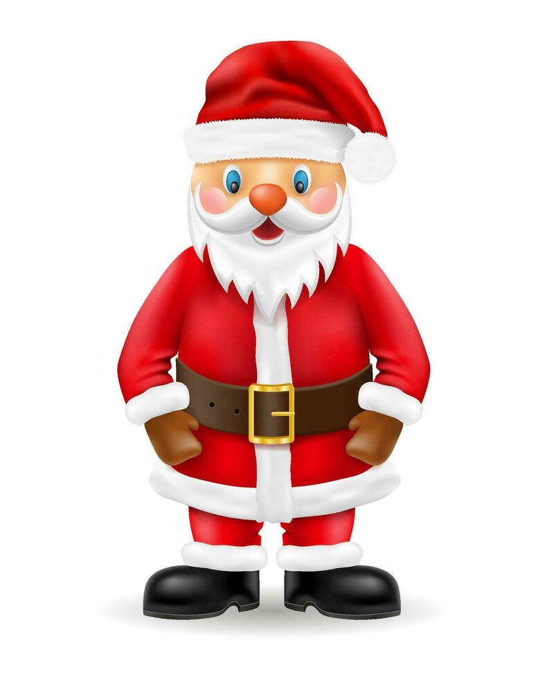 nieuw jaar en Kerstmis de kerstman claus vector illustratie geïsoleerd Aan wit achtergrond