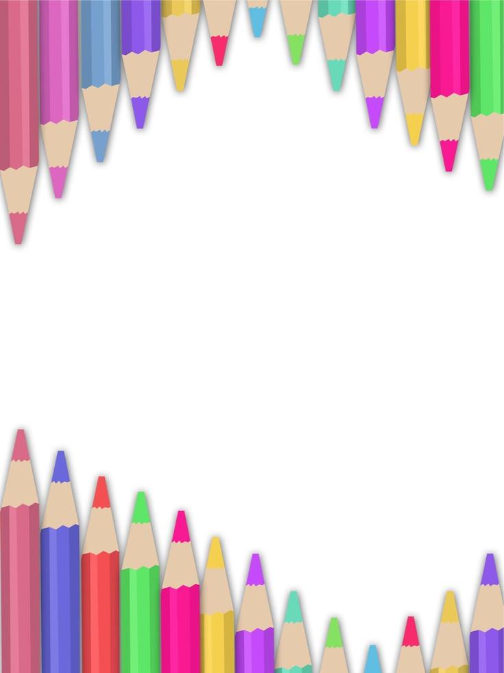houten pennen met verschillende kleuren op een witte achtergrond vector