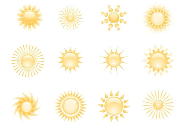 vurige zonnen vector pack