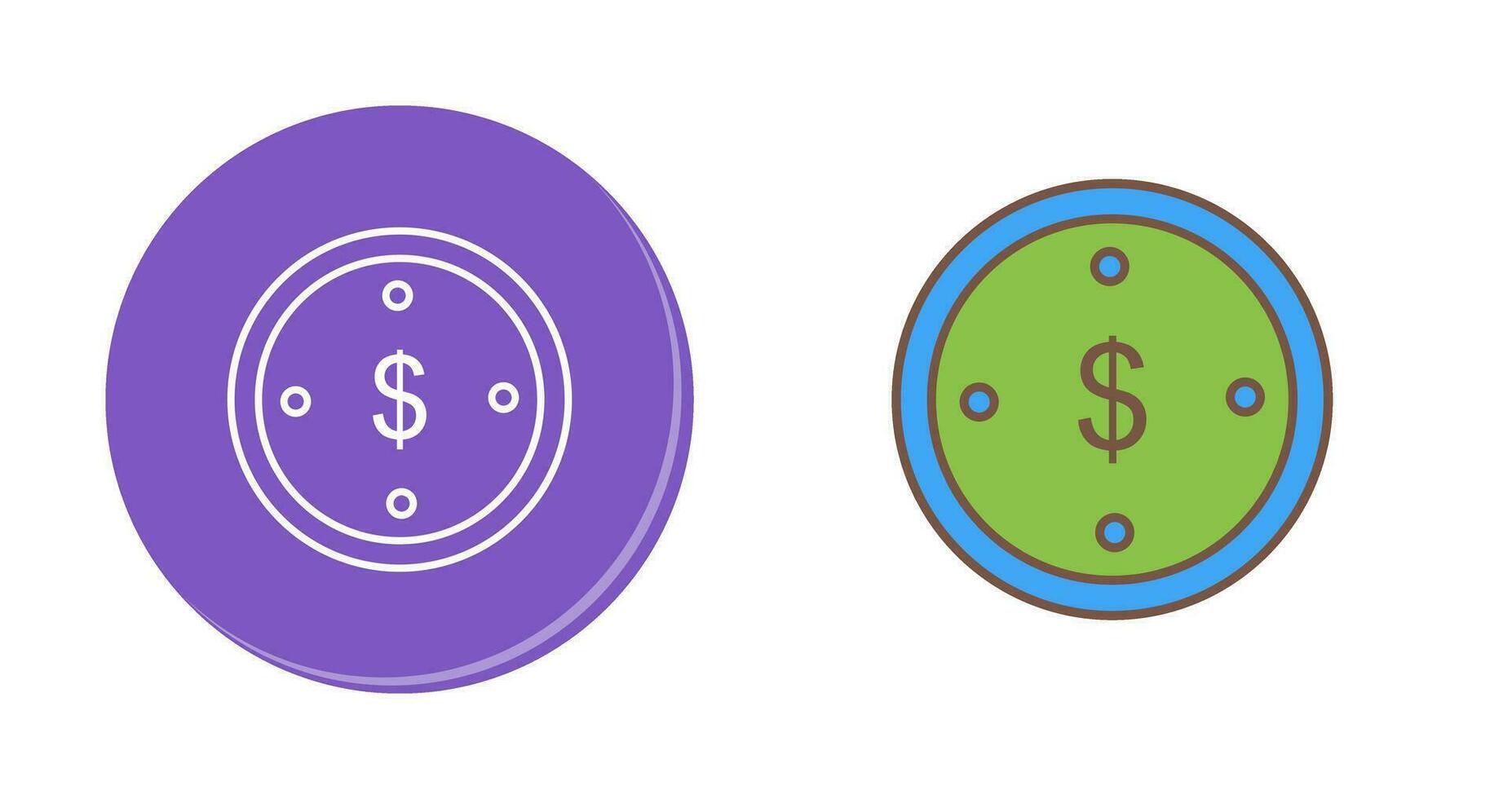 dollar munt vector pictogram