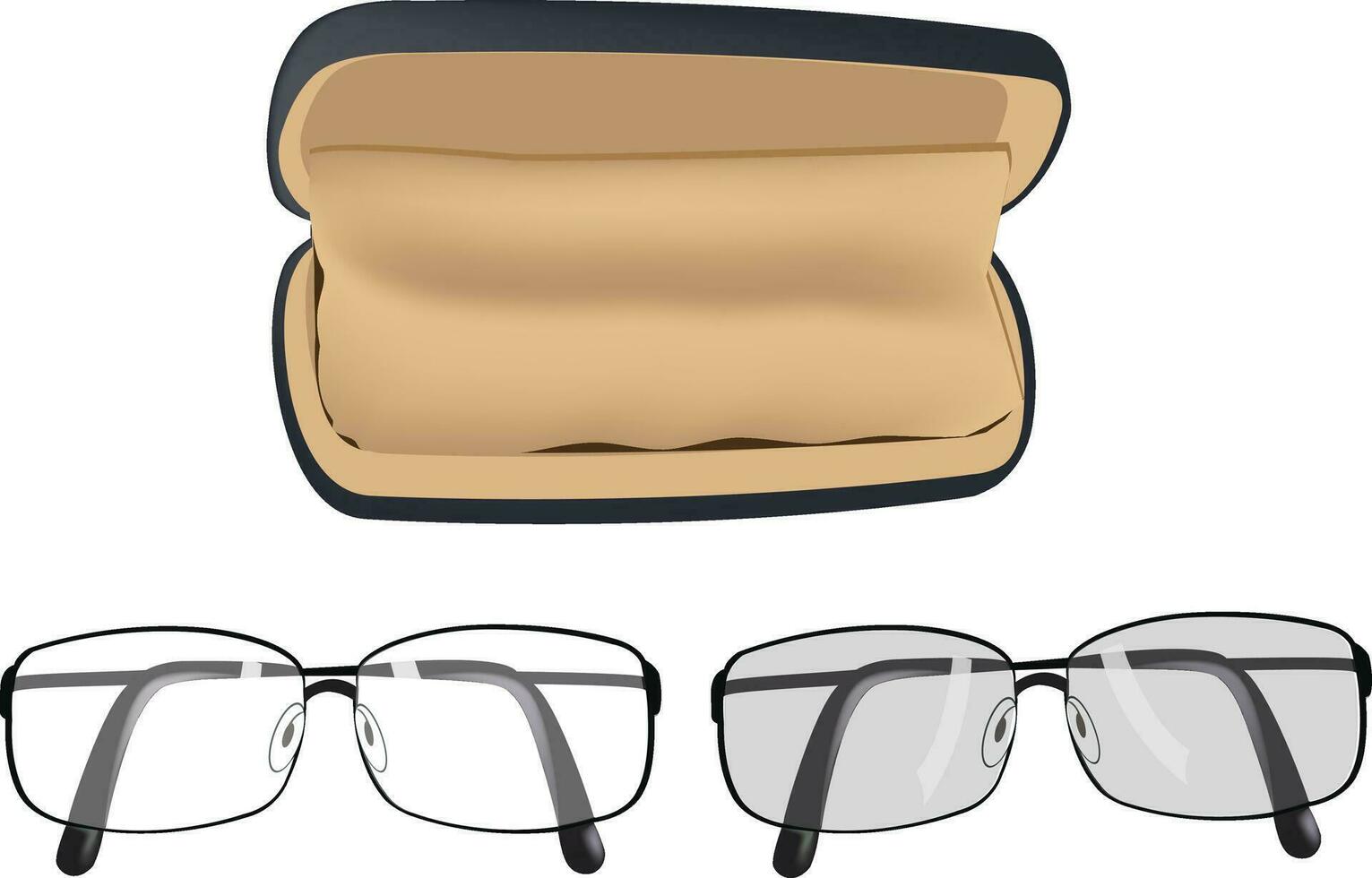 transparant bril en zonnebril voor mannen en Dames vector