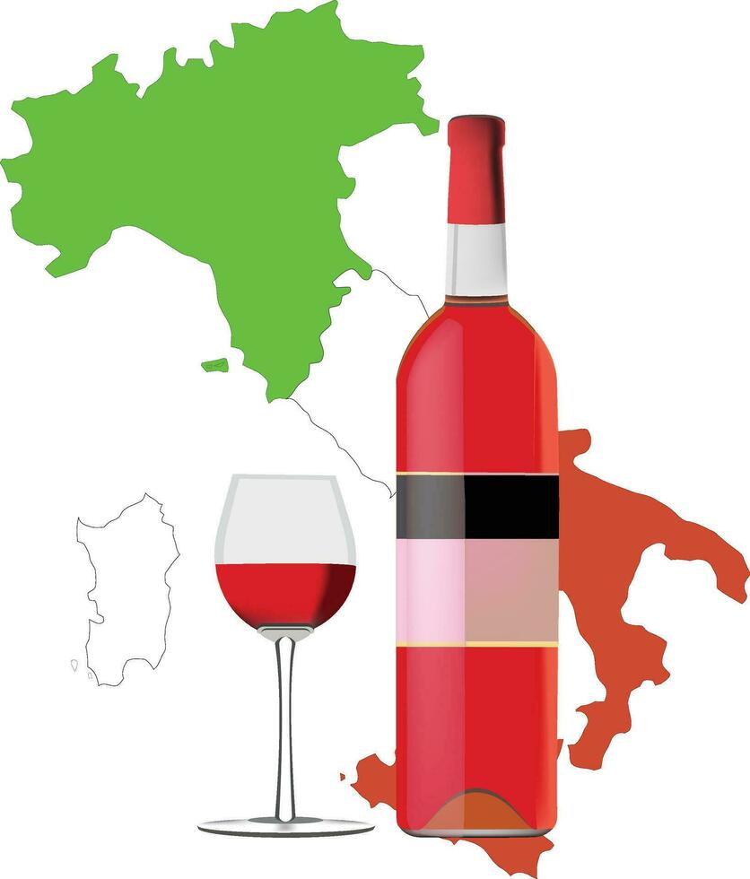 alcoholisch drank Italiaans roos vector