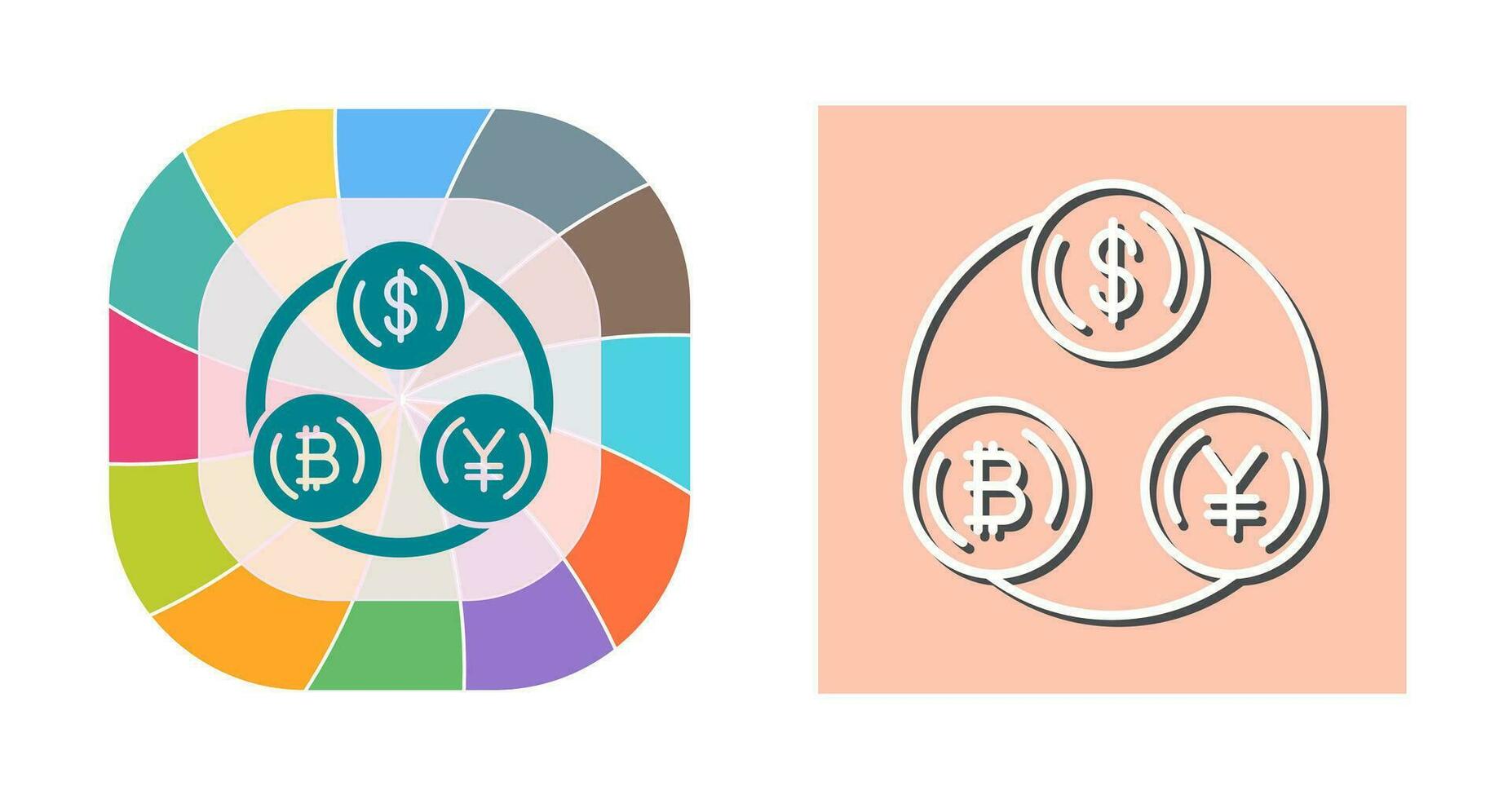 valuta wisselen vector pictogram