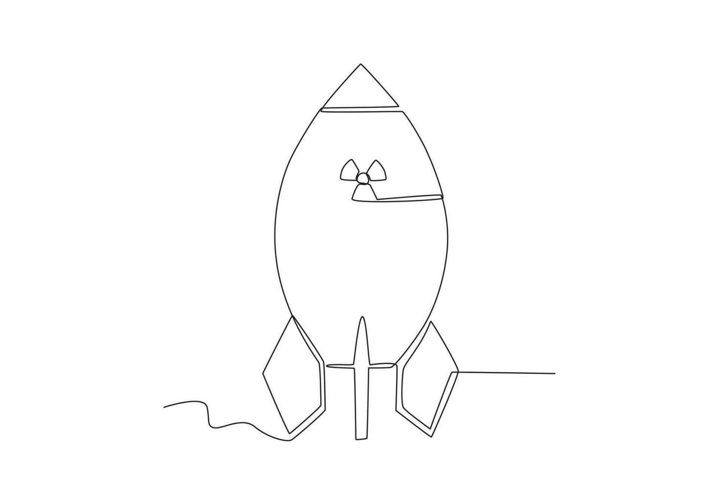 een nucleair wapen klaar naar worden ontploft vector