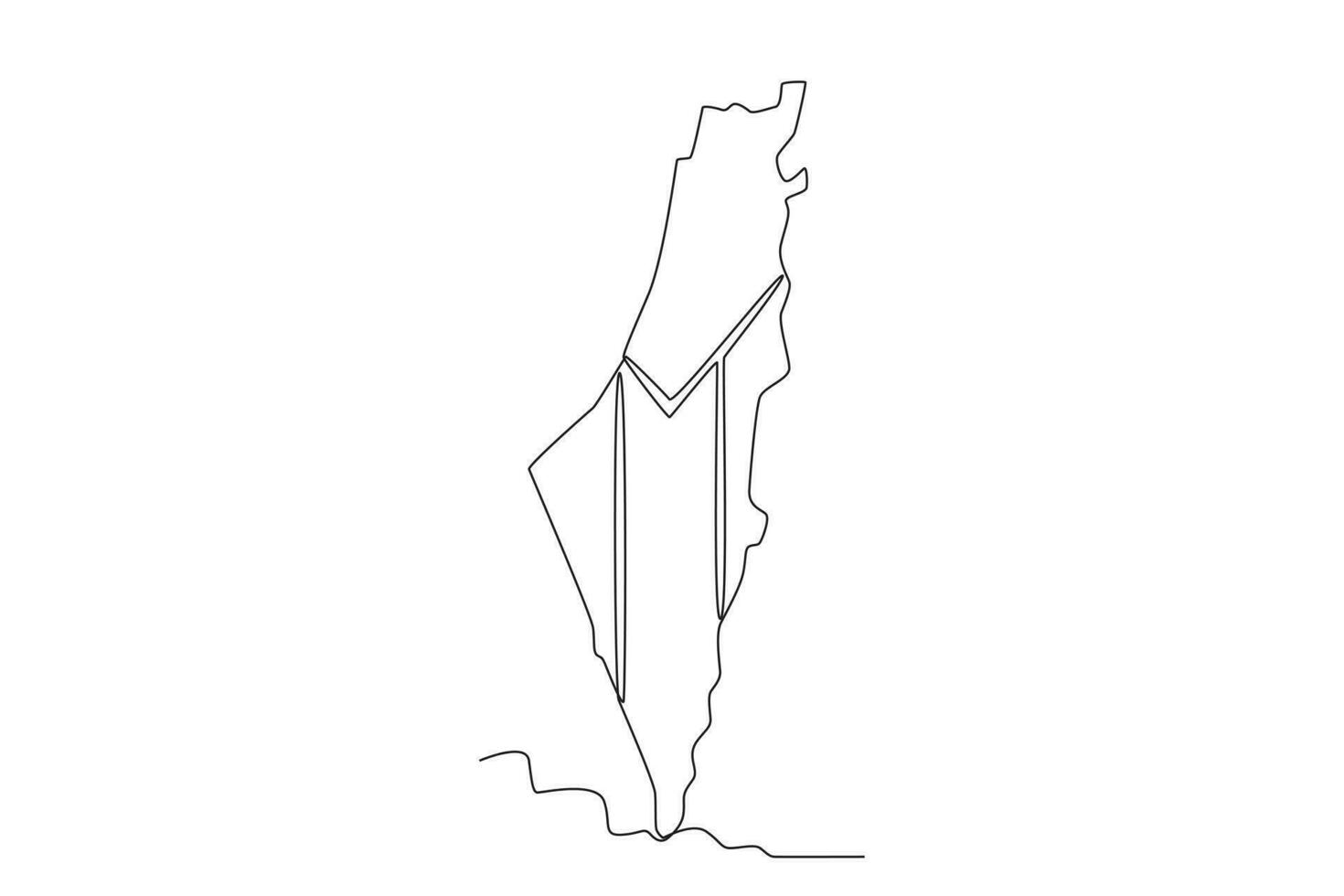 een kaart van de Palestijn territoria vector