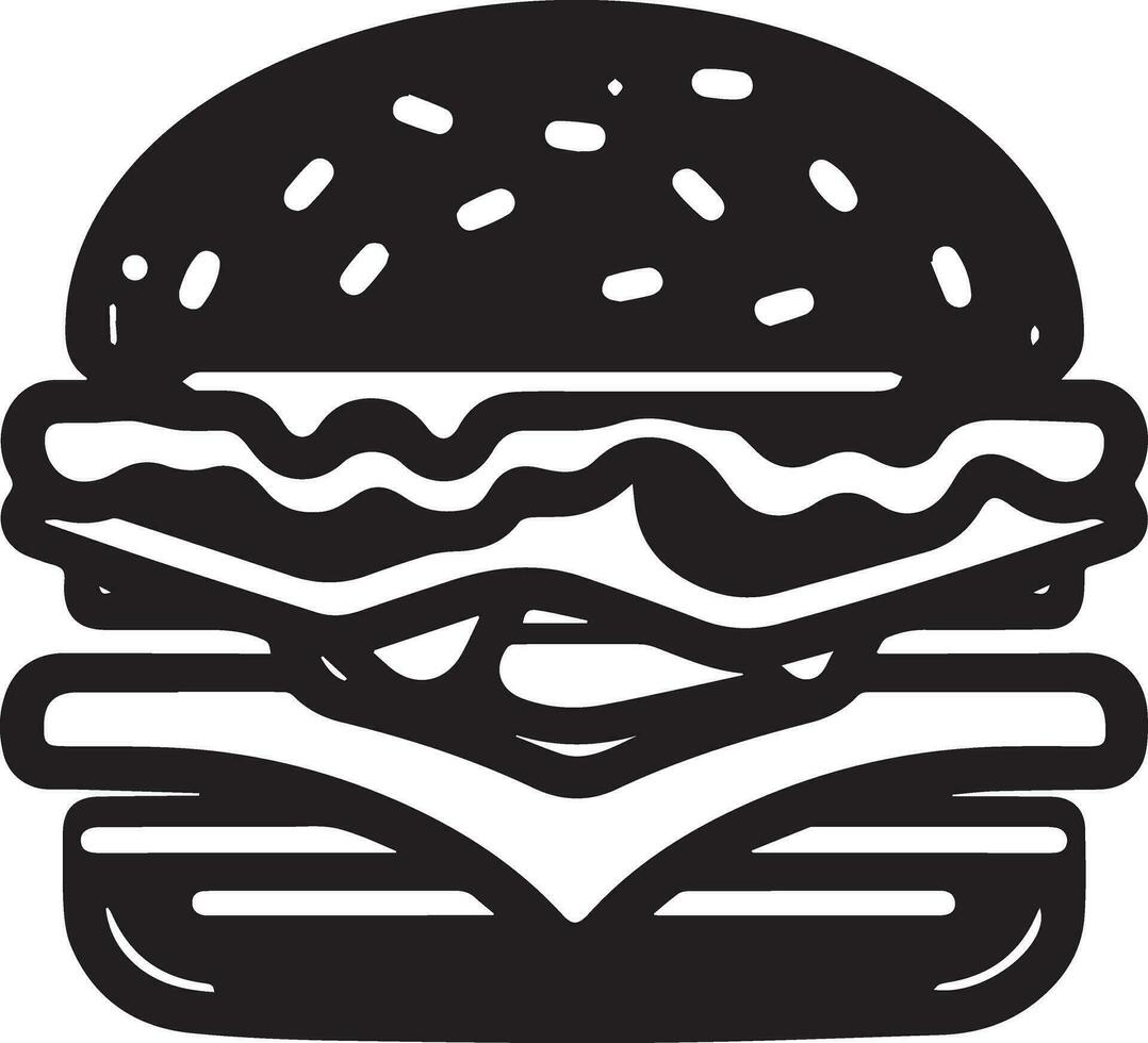 hamburger vector silhouet illustratie 8