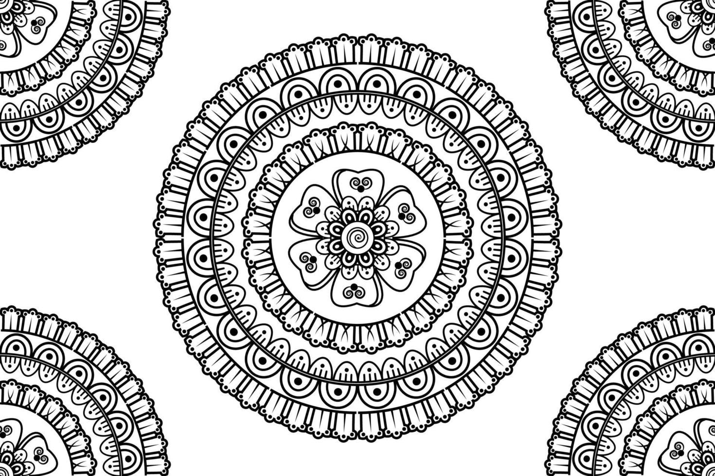 mehndi bloem voor henna, mehndi, tatoeage, decoratie. vector